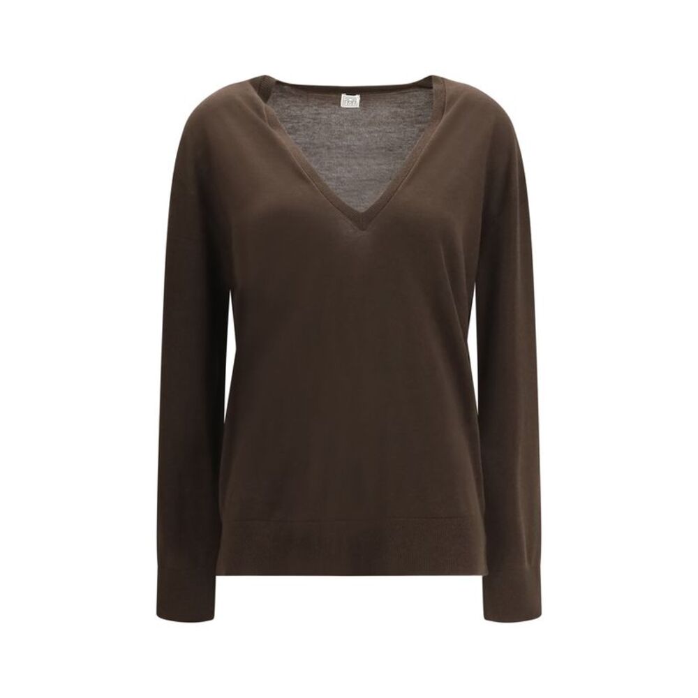 Toteme Women V-Neck Cashmere-Blend Sweater